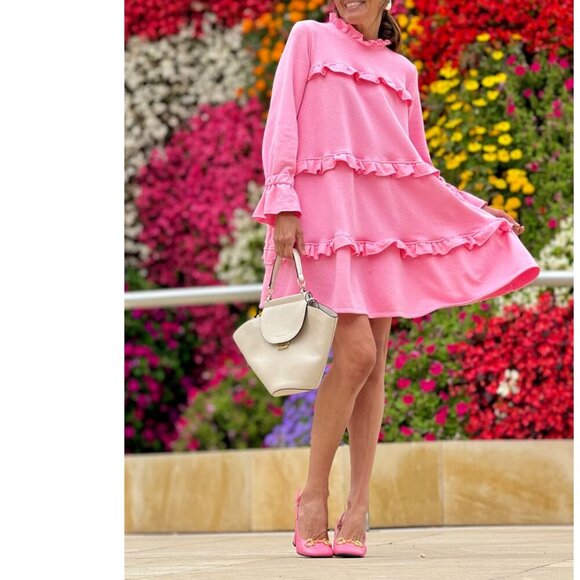 Marielle Stokkelaar Dresses & Skirts - NWT Marielle Stokkelaar Almelo The Sophie Cotton Ruffle Tiered Shift Mini Dress